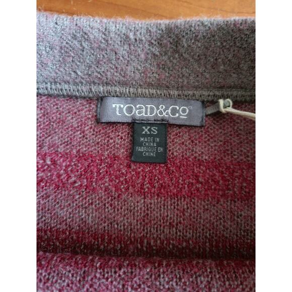 Toad & Co Womens Merino Wool Diamond Sweater Skirt Tan/red Geo XS New - Picture 2 of 8